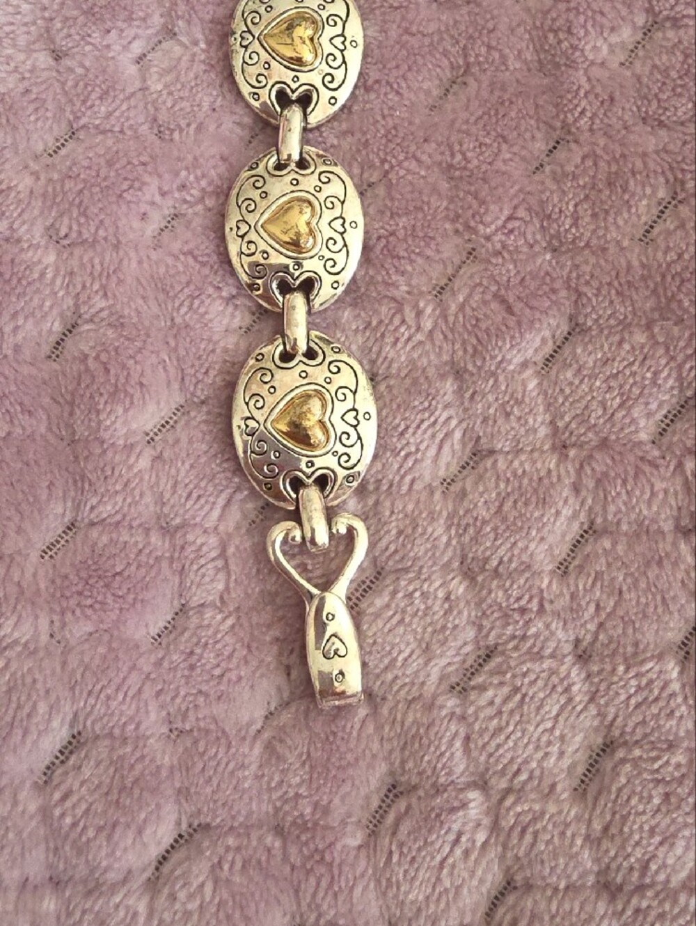 Brighton Silver and Gold Heart Link Bracelet - Picture 2 of 8